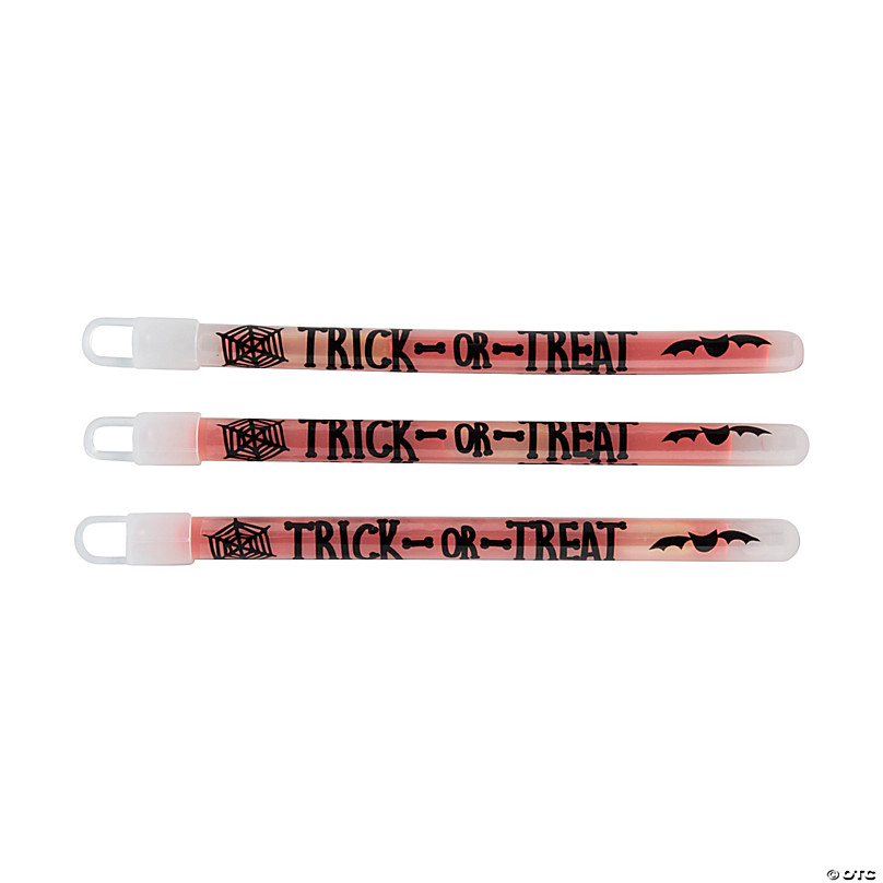 Trick-or-Treat Print Glow Sticks - 12 Pc.