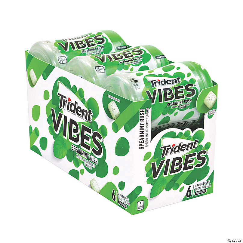 Trident Vibes Spearmint Sugar Free Gum 40 Pieces 6 Pack Oriental Trading