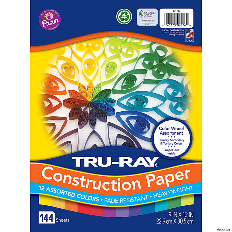 Tru-Ray Three Packs Of 30 Each Blue Construction Paper