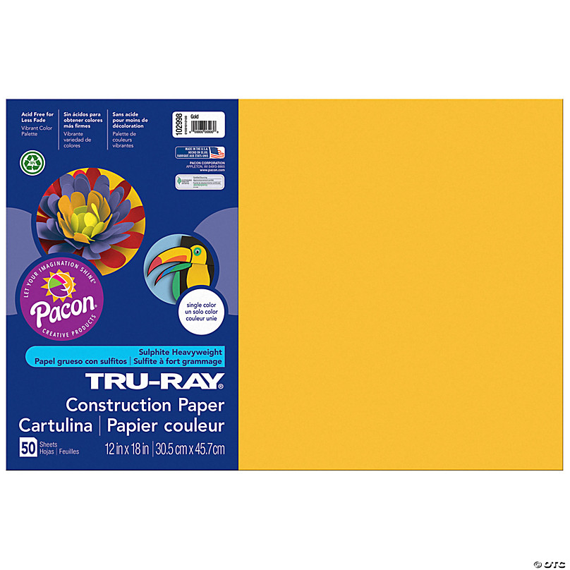 SunWorks Heavyweight Construction Paper, 9 x 12 Inches, Orange, Pack of 100