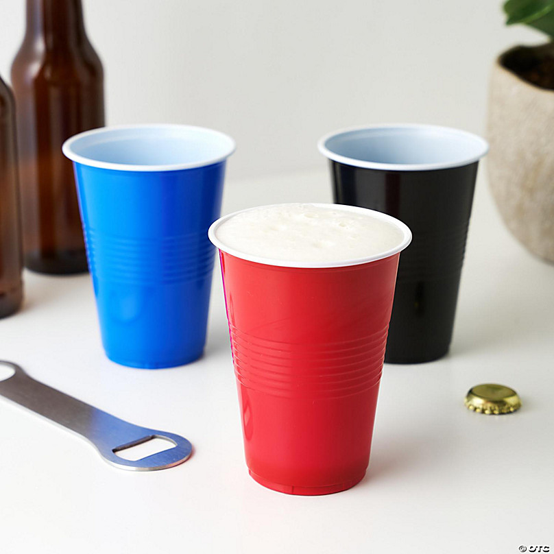 True 16 oz Blue Party Cups