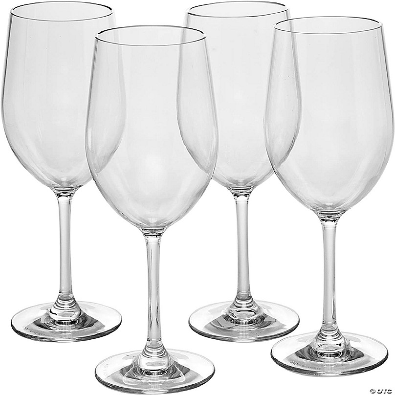 Unbreakable Stemmed Wine Glasses, 12oz - 100% Tritan - Shatterproof,  Reusable, Dishwasher Safe Drink Glassware (Set of 4)- Indoor Outdoor  Drinkware - Great Holi