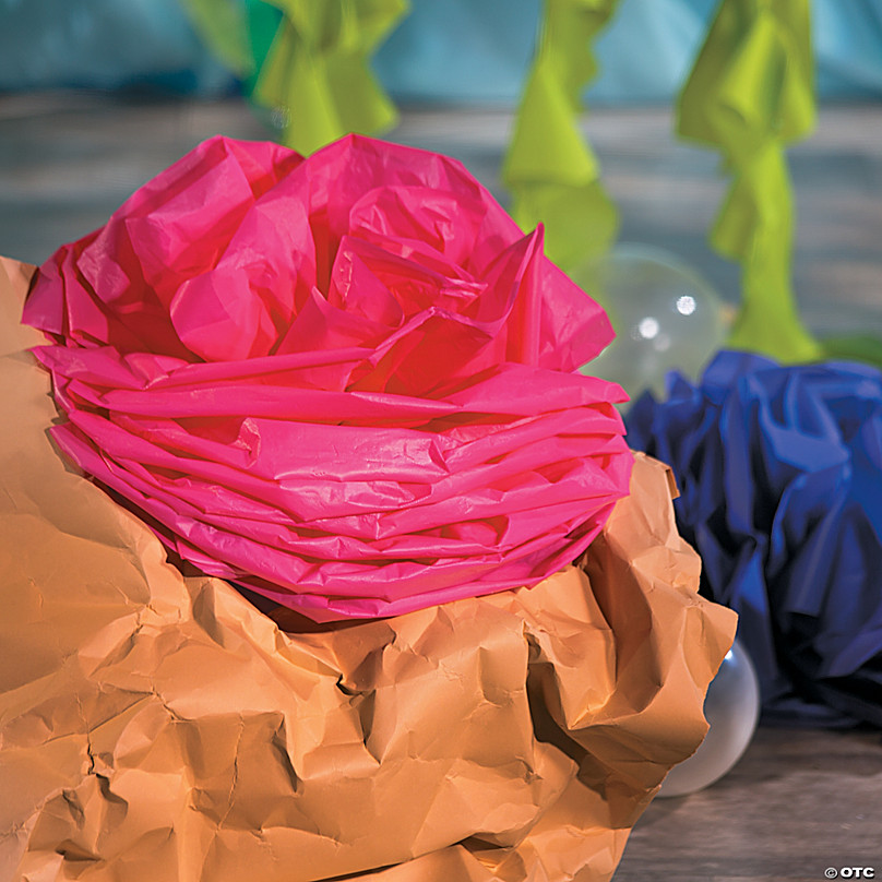 Crepe Paper Chandelier Idea