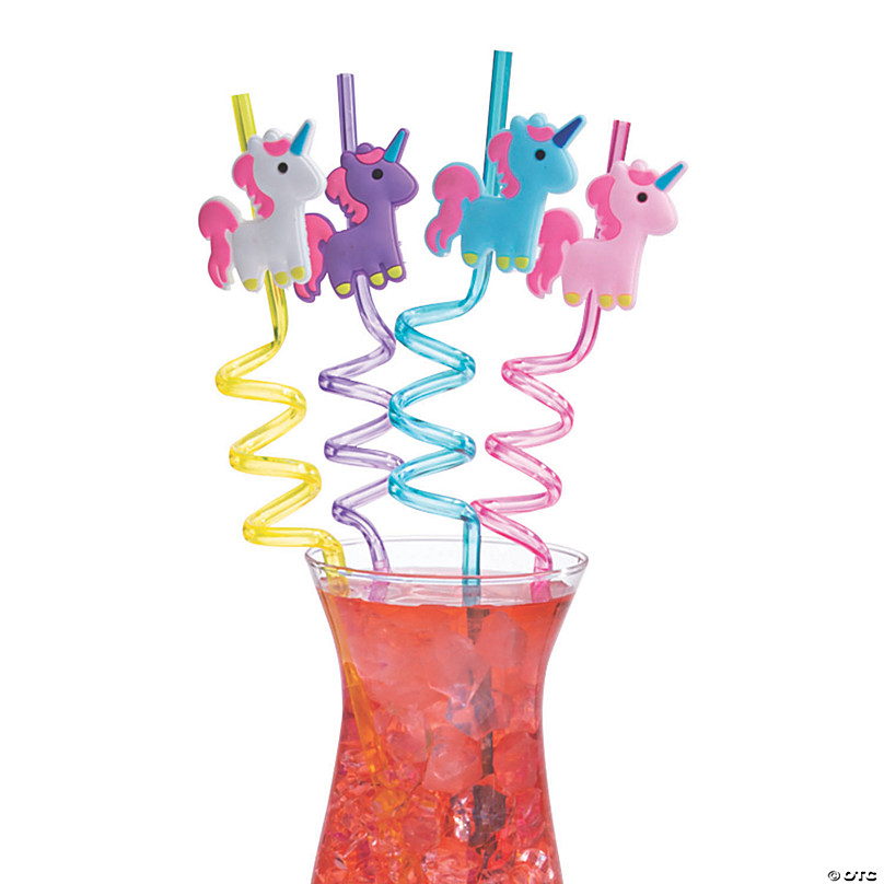 Lot Of 7 Silly Swirly Straws - Lilo & Stitch - Party Favors New