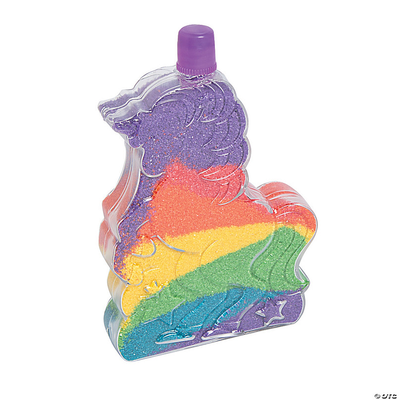 Unicorn water bottle featuring pastel painting by child artist