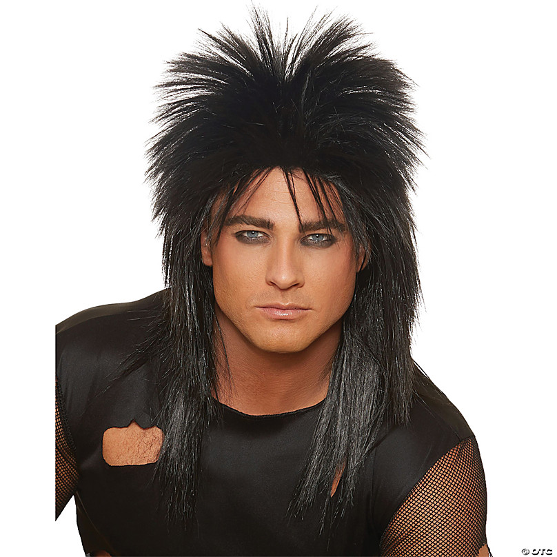 Unisex Black Rocker Wig | Oriental Trading