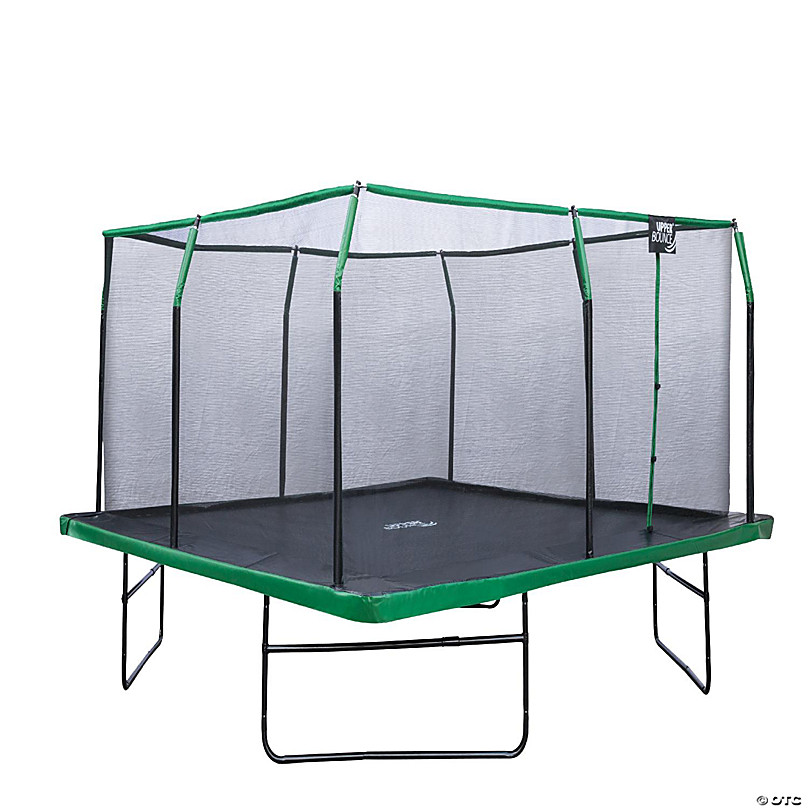 Upper Bounce® 16 x 16 FT Square Trampoline Set with Premium Top-Ring  Enclosure and Safety Pad – Outdoor Trampoline for Kids & Adults– Black/Green