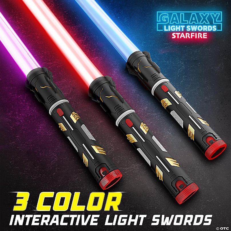 USA Toyz-2-in-1 LED Retractable Dual Light Swords Set with FX