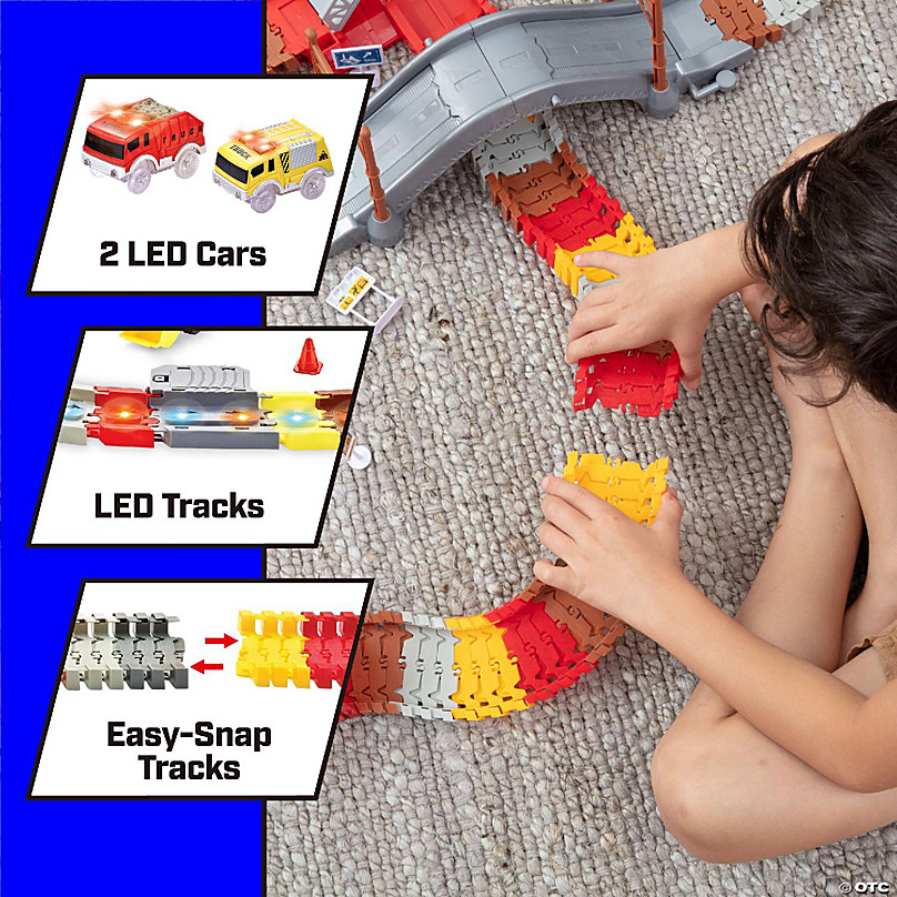 USA Toyz-248 Pk STEM Building Toys Car Race Tracks Set with