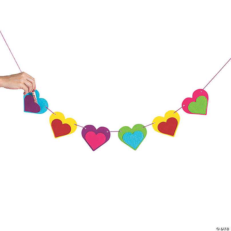 Valentine Tissue Paper Hearts Hanging Decor Set - 3 Pc.