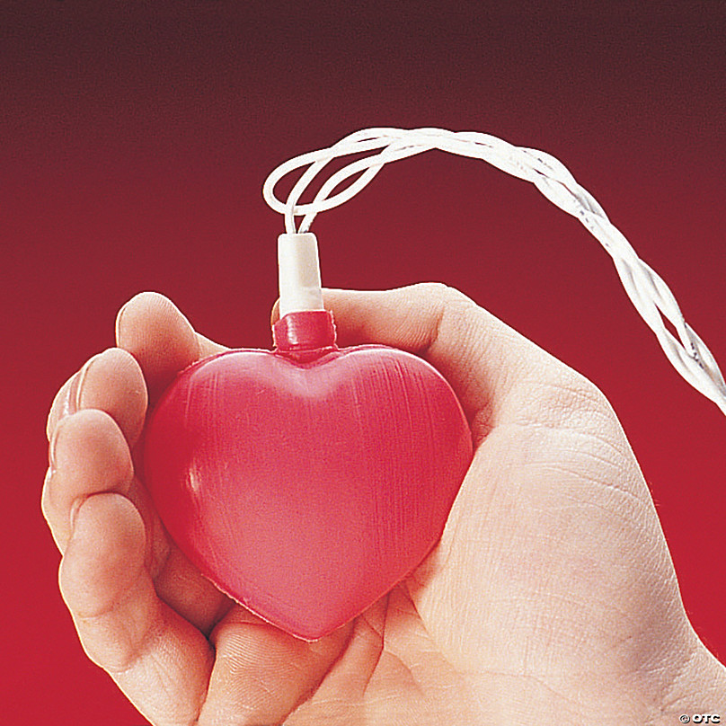 Set of 10 Northeast Home Goods Valentine's Day EVA Red Hearts String Lights 