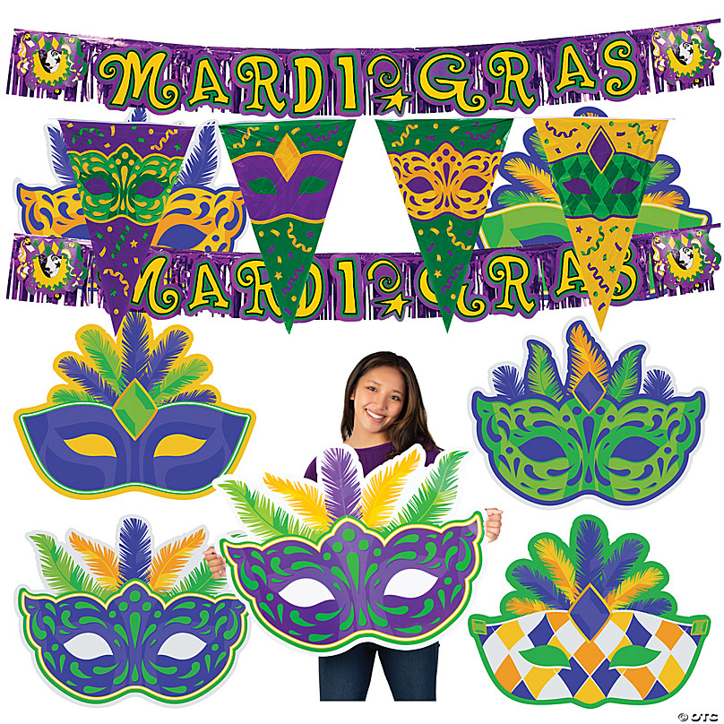 Mardi Gras Ribbon Bunting - FREE Shipping in 2023  Holiday party  decorations, Fat tuesday party, Mardi gras party