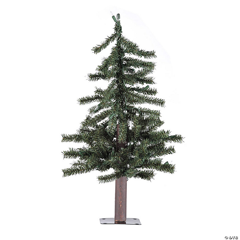 Northlight 2' Lighted Rockport White Pine Artificial Christmas Tree Green Lights