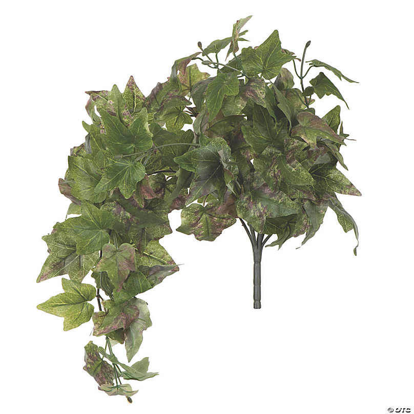 Garden Ivy Greenery Hanging Bush~Green,Burgundy Accent~24/"