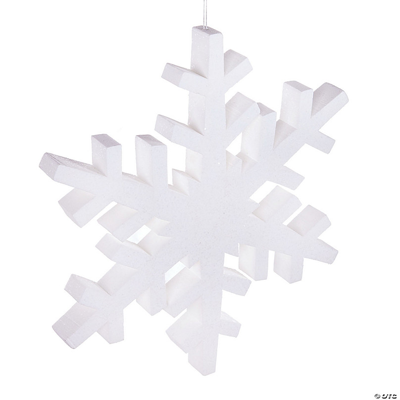 Vickerman 30 White Glitter Snowflake Christmas Ornament