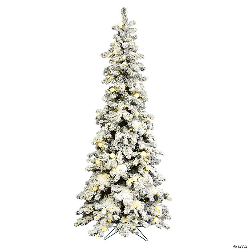 Vickerman 4' Flocked Kodiak Spruce Christmas Tree with LED Lights ...
