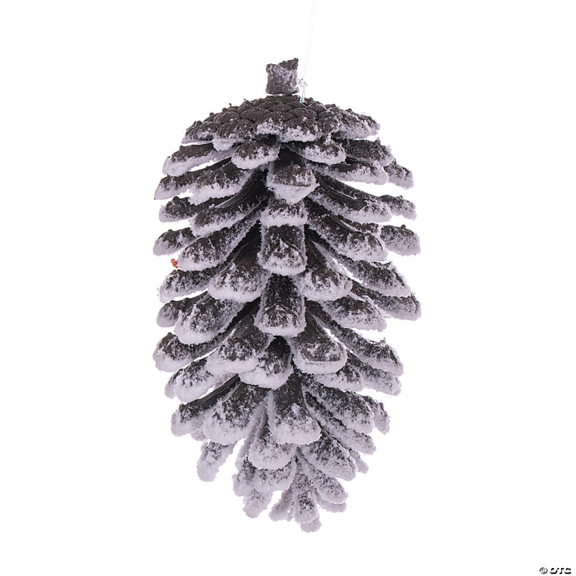 Vickerman 5 Snowy Glitter Pinecone Ornament, 4 per bag