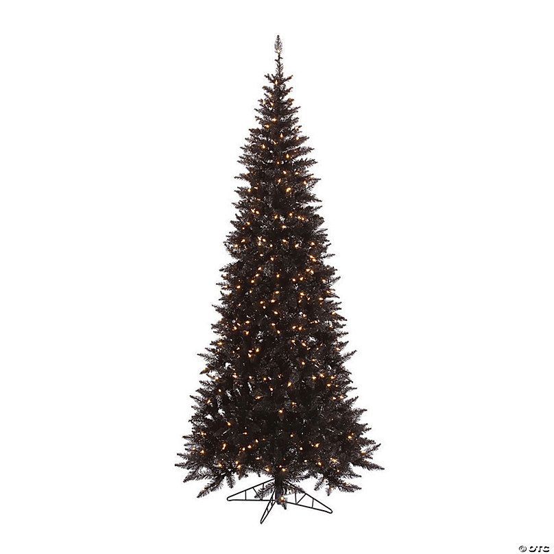 Costway 6 Feet Pre-Lit Hinged Halloween Tree with 250 Purple LED Lights and 25 Ornaments