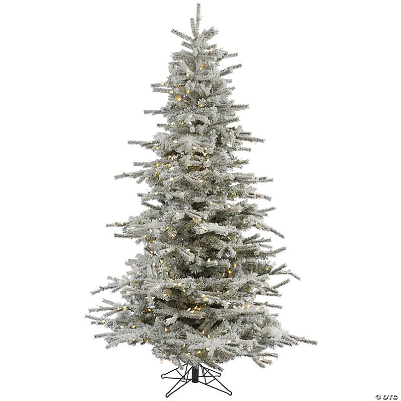 Vickerman 6.5' Flocked Sierra Fir Christmas Tree with Warm White