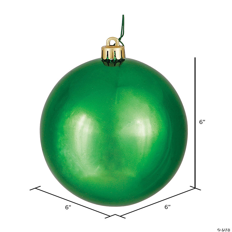 M166338 6 pack Vickerman 440254-4 Champagne Shiny Mercury Ball Christmas Tree Ornament 