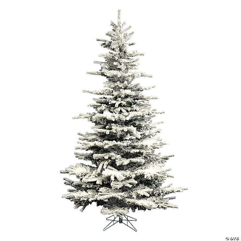 (B15) Unlit Flocked Nordmann Fir Christmas Tree, 7.5