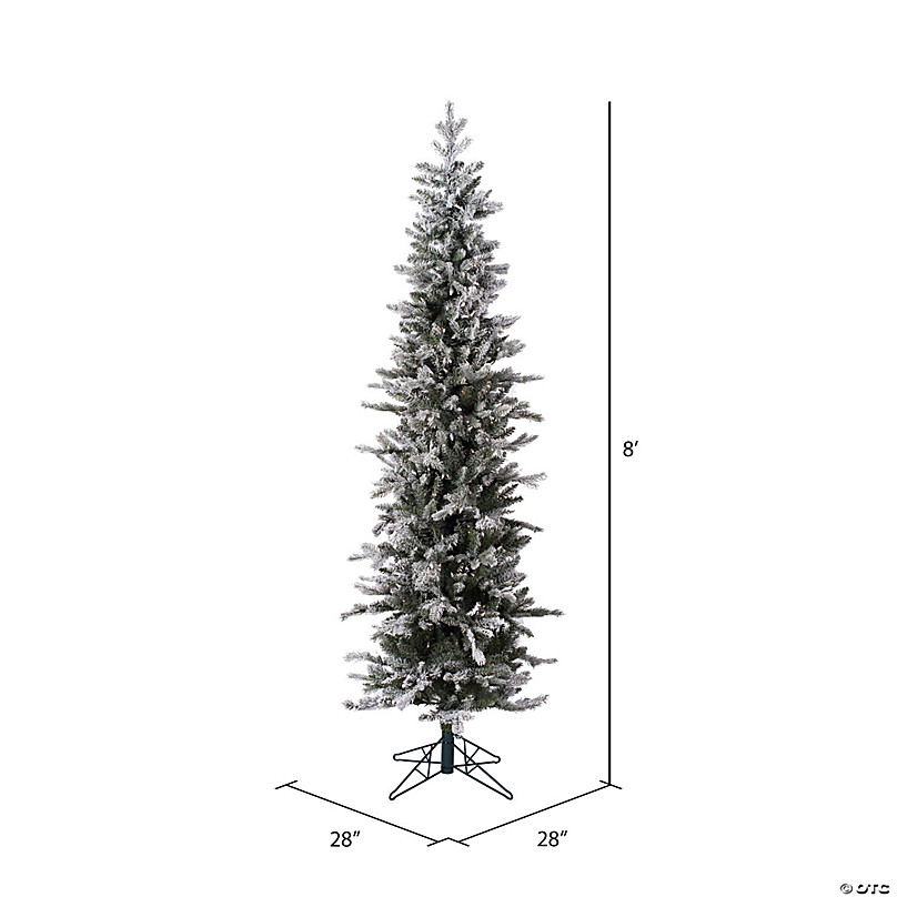 Middelen Familielid verzending Vickerman 8' Frosted Glitter Tannenbaum Pine Artificial Christmas Tree,  Warm White LED Lights | Oriental Trading