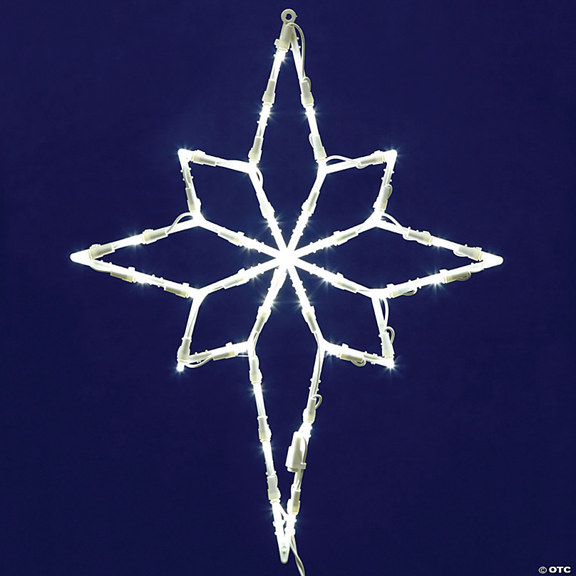 Star Of Bethlehem Wire Silhouette, Outdoor Lighted Star Of Bethlehem
