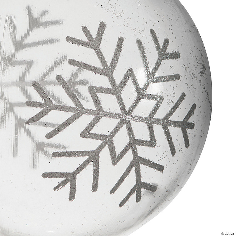 Vickerman Shatterproof 4 Clear Ball with White Glitter Swirl Christmas  Ornament, 4 per Box