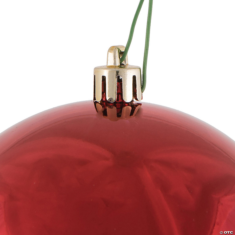 Vickerman 10 in. Shiny Ball Ornament Red