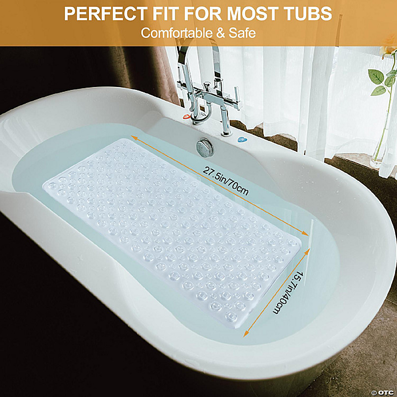 PVC Breathable Non-slip Bathroom Bathtub Mat, with Suction Cup and