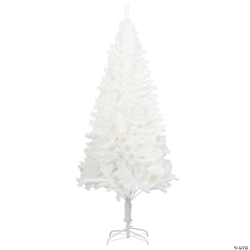 Costway 7ft White Iridescent Tinsel Artificial Christmas Tree with 1156  Branch Tips