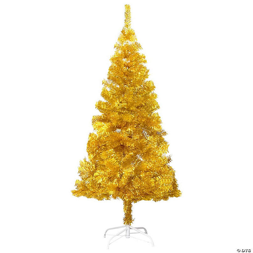 vidaXL 7' Gold Artificial Christmas Tree with Stand