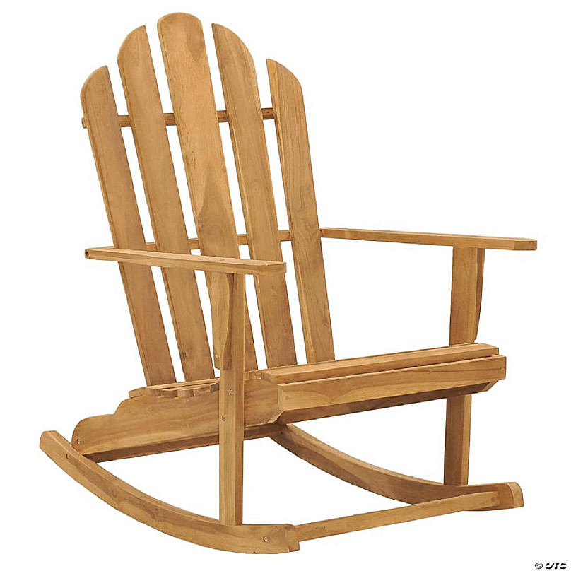 Vidaxl Adirondack Rocking Chair Solid Teak Wood~14331329 A01 
