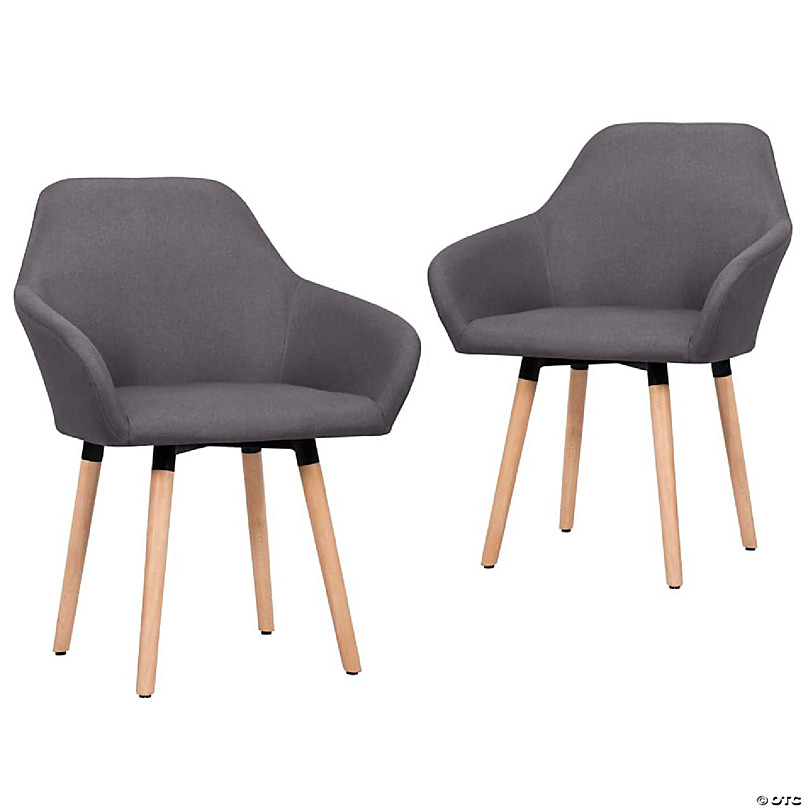 logboek gloeilamp de studie vidaXL Dining Chairs 2 pcs Dark Gray Fabric dinner chairs | Oriental Trading