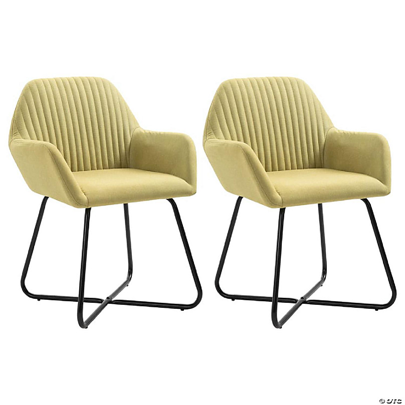 trommel schending Minachting vidaXL Dining Chairs 2 pcs Green Fabric kitchen chairs | Oriental Trading