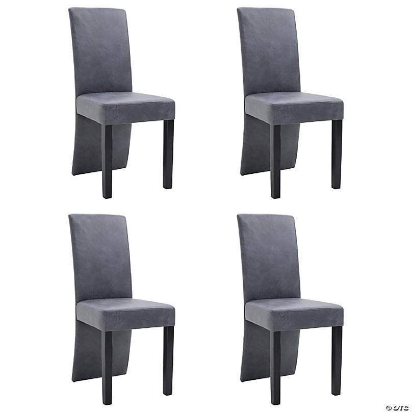 Faux suede best sale dining chair covers