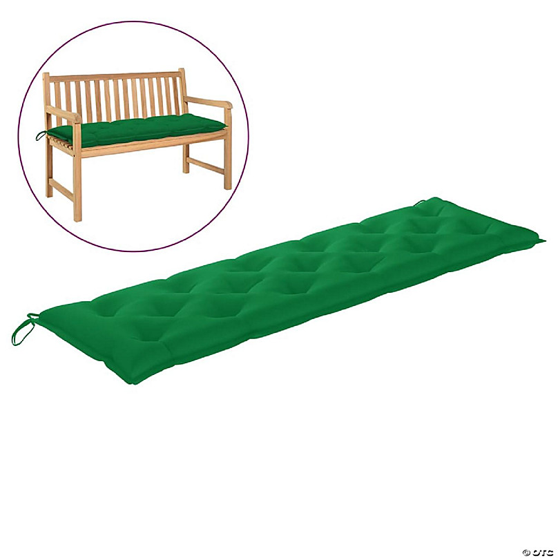 vidaXL Garden Bench Cushions 2pcs Green 70.9 x19.7 x2.8 Oxford