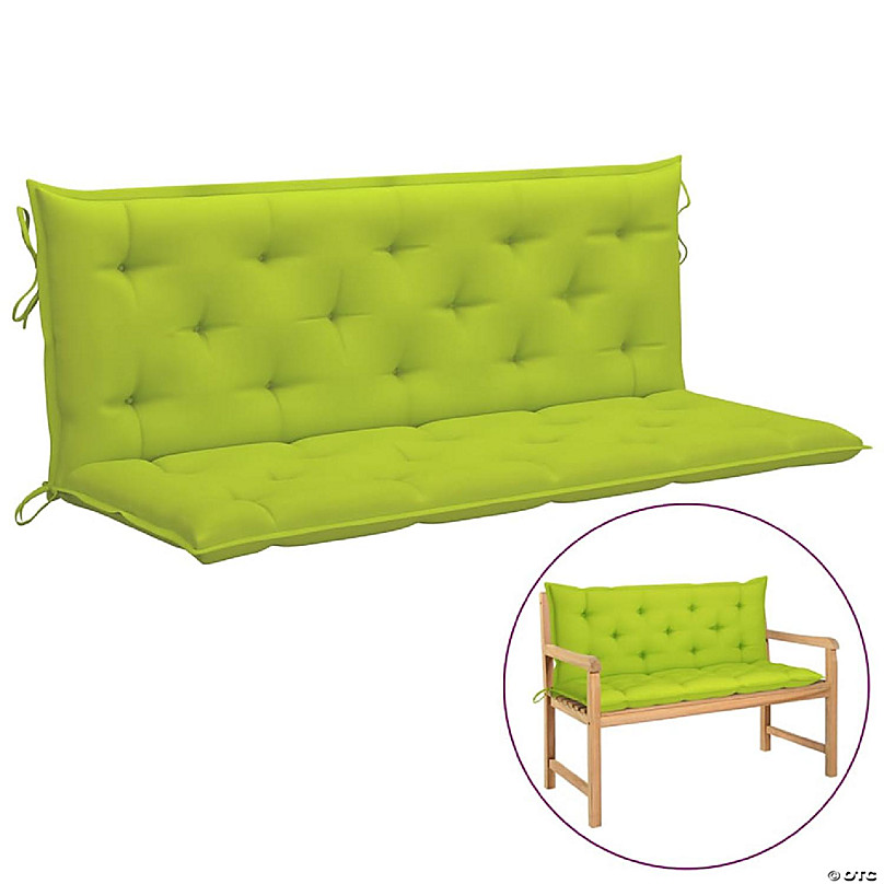 vidaXL Garden Bench Cushions 2pcs Green 70.9 x19.7 x2.8 Oxford