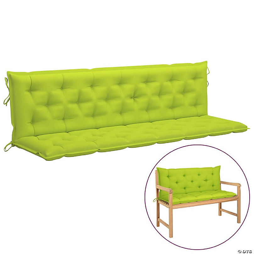 vidaXL Garden Bench Cushions 2pcs Green 70.9 x19.7 x2.8 Oxford