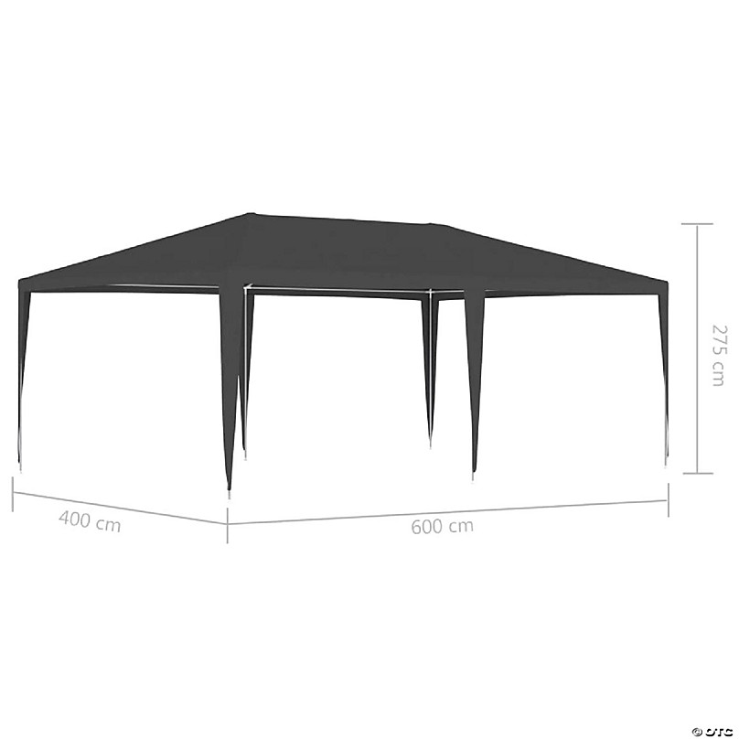 Professional Party Tent 13.1'x19.7' Anthracite | Trading