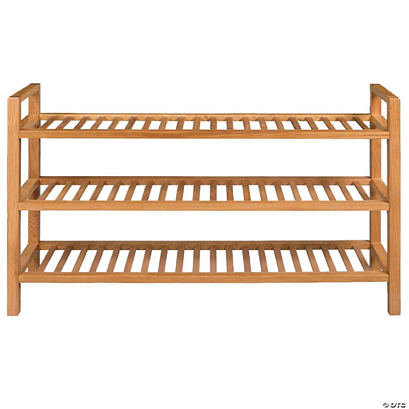 Wooden Shoe Rack - 3ft Three Shelves