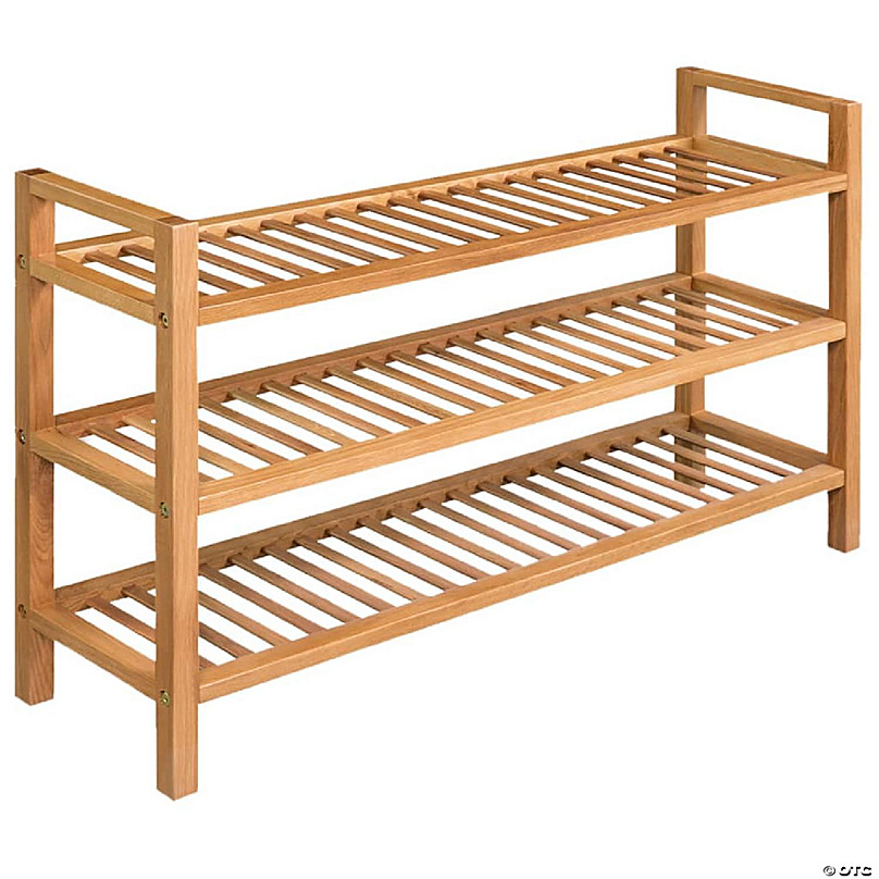 Wooden Shoe Rack - 3ft Three Shelves