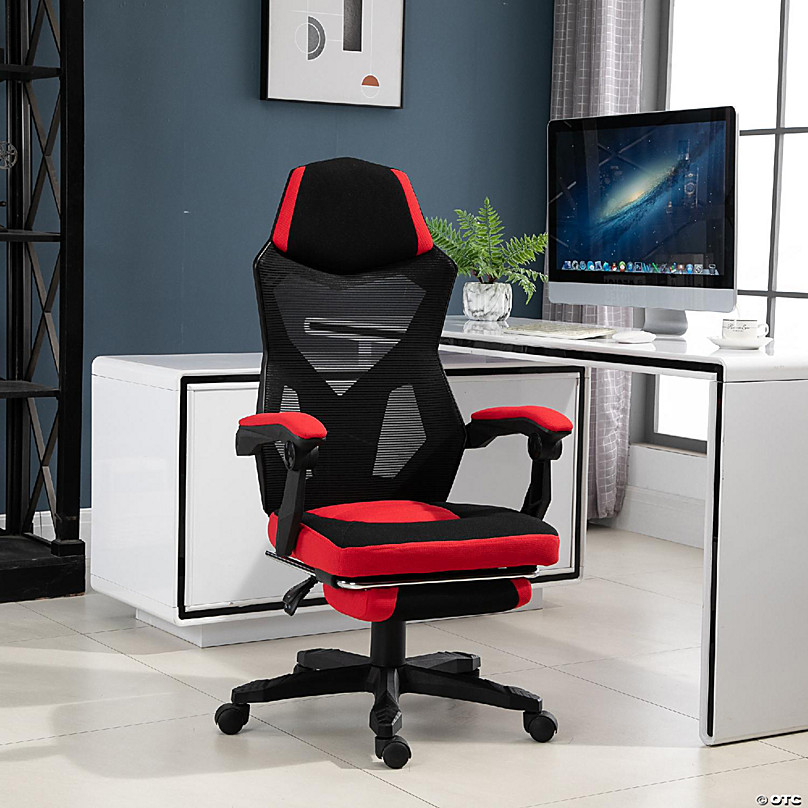 Vinsetto Red, Ergonomic Home Office Chair High Back Armchair
