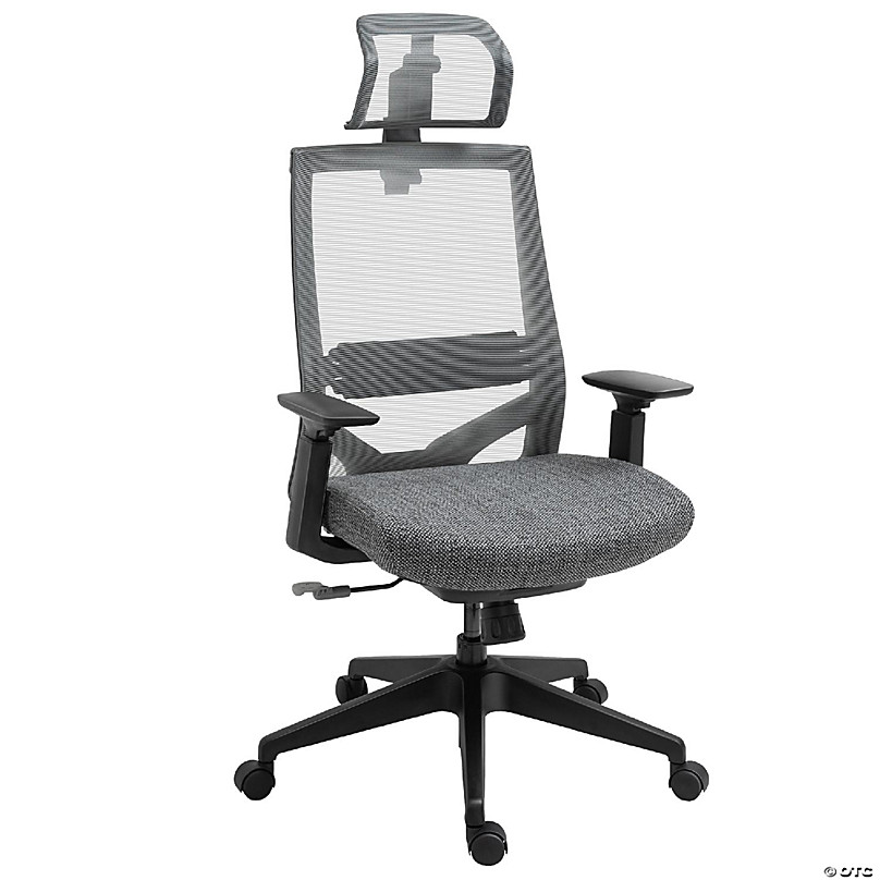 Costway Adjustable Mesh Office Task Chair Heating Lumbar Support Headrest  Black