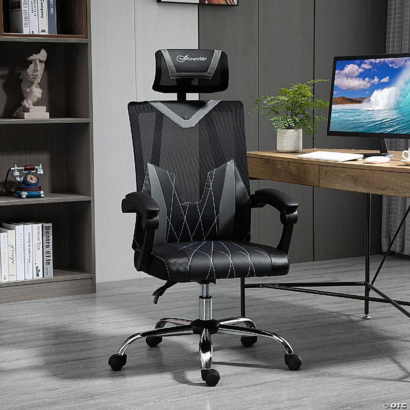 Vinsetto Office Chair Ergonomic Desk Chair With Rotate Headrest