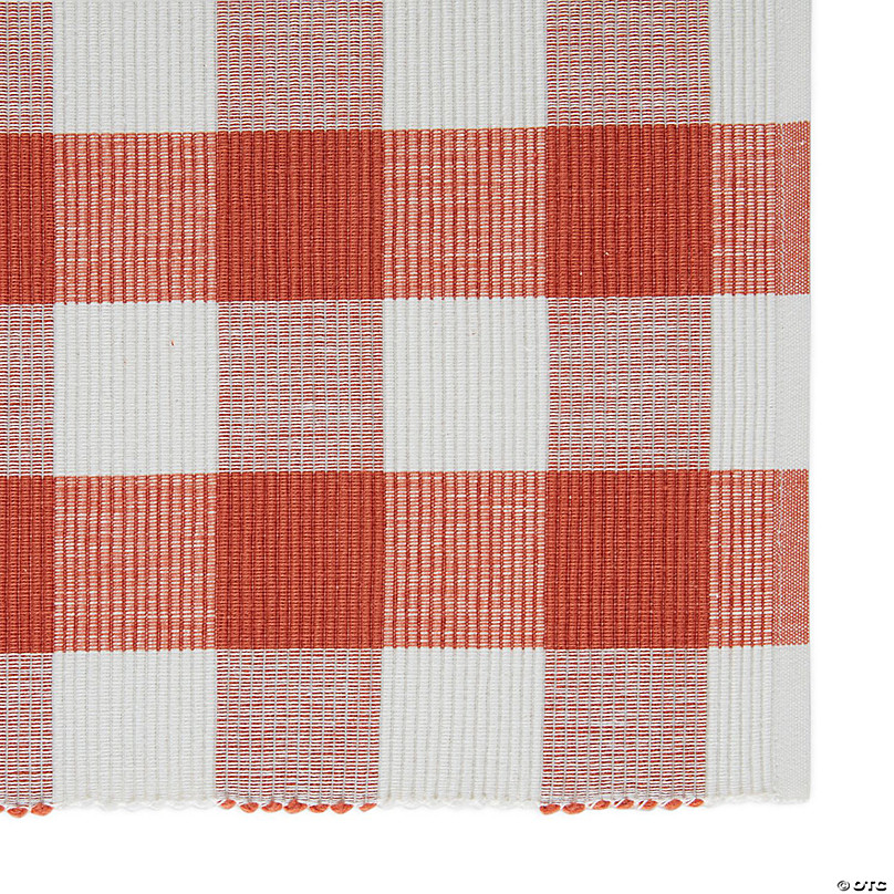 Vintage Red Buffalo Check Ribbed Placemat (Set Of 6)