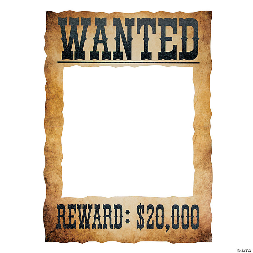 Wanted Dead or Alive Selfie Frame Photo Booth Prop Poster 
