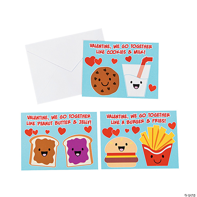 Bulk Glitter Sticky Hand Valentine Exchanges with Stickers for 72