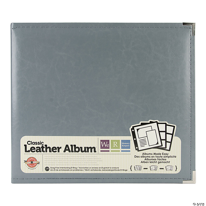 We R Classic Leather D-Ring Album 12X12 - Country Blue - 9096254