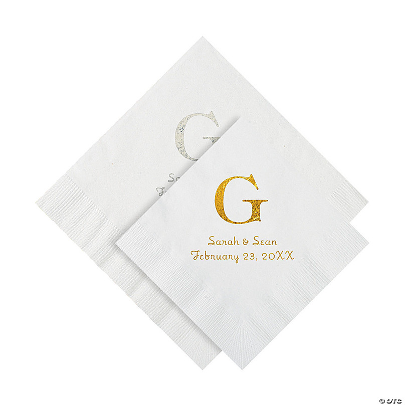 450 personaliezed luncheon monogram napkins wedding napkins custom printed 
